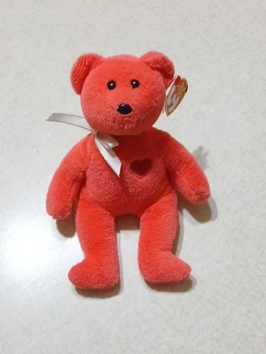 Ty Beanie Babies Plush 6" Valentino II Pink Heart - Image 1 of 3