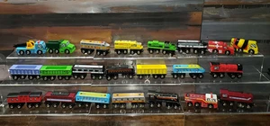 Circo Wooden Railroad Train  Car Set of 22 Magnetic Trains Trucks - Picture 1 of 5