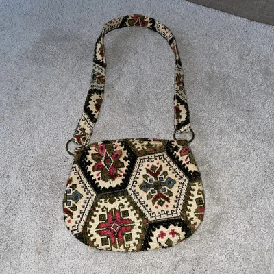 Bolso de hombro vintage para mujer boho hippie tapiz floral alfombra punta de aguja Foto 1 de 4