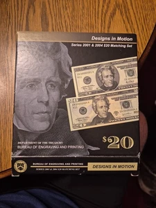 Designs in Motion Series 2001 & 2004 $20 Matching Set. Uncirculated CU - Picture 1 of 7