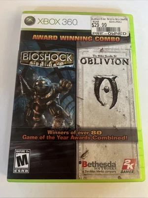BioShock/The Elder Scrolls IV: Oblivion (Xbox 360, 2009) CIB With Manual - Image 1 of 4