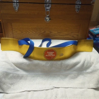 Rare JOE WEIDER Super Arm Blaster GOLD Metal + OG Strap & Buckle Vintage Gym Rat - Image 1 of 4