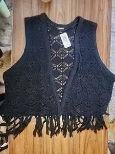 Torrid 3x Suéter Chaleco con Flecos  - Imagen 1 de 4