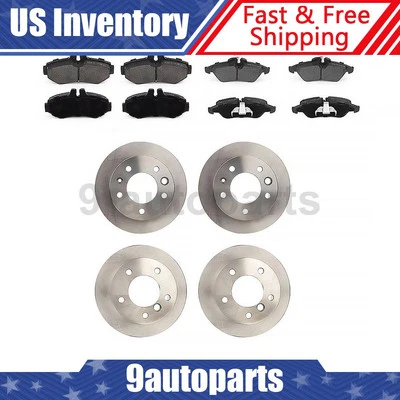 Rotores de freno delanteros y traseros + pastillas de freno para Dodge Sprinter 2500 2003 2004-2006 Foto 1 de 4