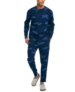 Nautica Men’s Navy Waffle Knit Thermal Camouflage Pajama Set Size XL - Picture 1 of 1