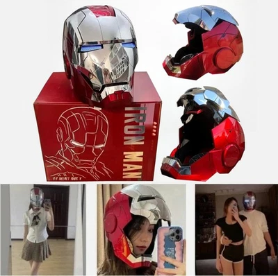 Iron Man 1:1 MK5 Jarvis Deformable Voice Control Wearable Helmet Christmas Mask
