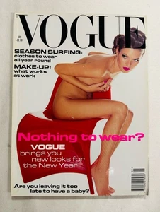 Vintage Vogue Magazine – Kate Moss, January 1995 Issue - Foto 1 di 5