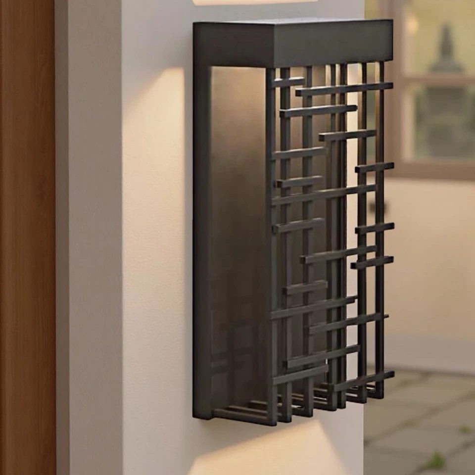 Set of 2 LBL Lighting Outdoor Wall Sconces – Bronze Finish, Salvaged LW641BZ LED - Image 1 of 4