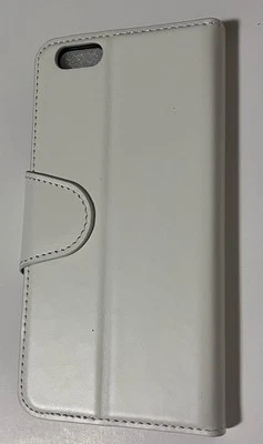 White Leather Magnetic Flip Wallet Case For iPhone 6 Plus/6s - Image 1 of 4