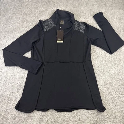 Calia by Carrie Underwood Reflectante Media Cremallera Caviar Talla XL Flores Negras  Foto 1 de 4