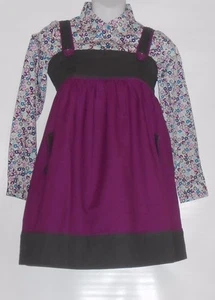 The Childrens Place Girls Colorblock Jumper Ten (10) & Floral Blouse Large (L) - Picture 1 of 3