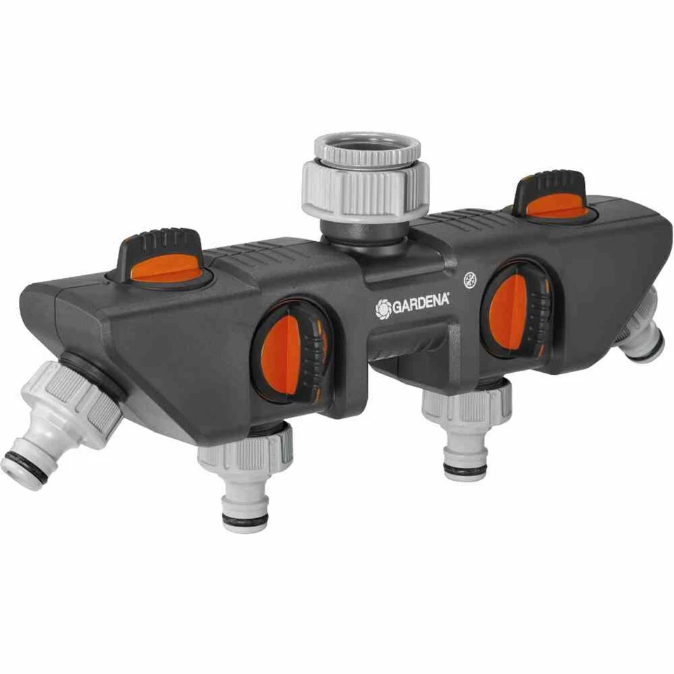 Gardena 4-wege- Distributeur Carte blister de 4 Couleurs