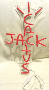 Cactus Jack Neon LED Sign West Coast Wall Decor Rap RED Light High/Low Control - Picture 1 of 8
