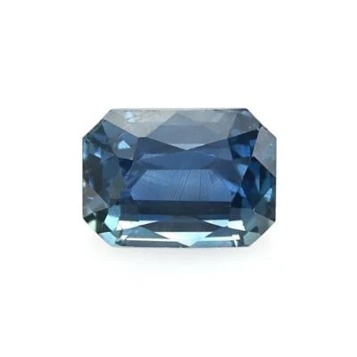 Natural Green Sapphire, 1.06 Carat, Heated, Radiant Cut, Loose Gemstone Faceted - Image 1 of 4