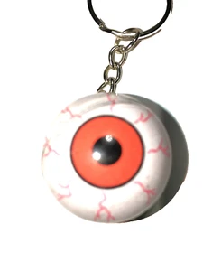 Globo ocular cortado bola de ojo espeluznante "Especialista en ojos de Indiana" etiqueta encanto llavero - Imagen 1 de 4