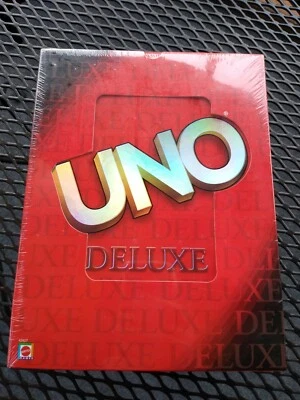 UNO DELUXE Edition 2001 Mattel Card Game~Box Sealed~ Cards~Family~Complete - Image 1 of 4