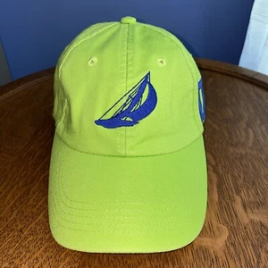 Cape Cod Lime Green/Blue Kids Sized Hat Cap Adjustable Child Youth Cotton - Picture 1 of 12