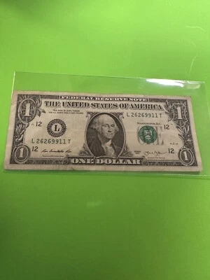 2013 $1 Dollar Federal Reserve Note, Fancy Serial Number Quad Doubles, 26269911 - Image 1 of 2