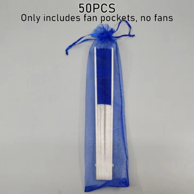 Organza Boda Abanico Bolsa 50 PIEZAS Cordón Caramelos Organizador Fiesta Favor Bolsas de Regalo Foto 1 de 4