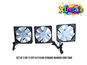 SET OF 3 NZXT F120RGB Core Fan 120mm Black RF-C12FF-B1 - Afbeelding 1 van 2