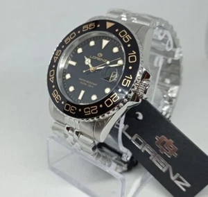 OROLOGIO UOMO DIVER PROFESSIONAL LORENZ NERO GHIERA GIREVOLE, BRACCIALE JUBILEE - Foto 1 di 13