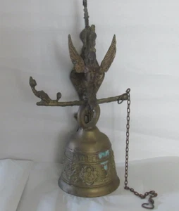 Vintage Vocem-Meam-udi-que-me-tangit Mounted Church Bell Mother and Child - Picture 1 of 7