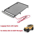 Luggage Rack with Lights Model Car for AXIAL SCX-24 RC Car Upgrade Accessories