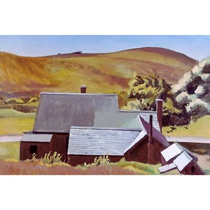 Edward Hopper, Burly Cobb's House, South Truro, 100% Cotton Art Paper, 24" x 36" - Picture 1 of 10