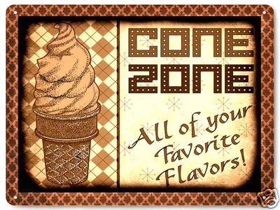 SIGNO DE METAL para tienda de helados lácteos para restaurante delicatessen estilo vintage arte 198 Foto 1 de 2