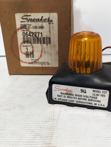 Speaker 537 amber strobe set, 12-80VDC - Free Shipping