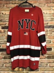 NYC Sportswear T-Bar X Camiseta Algodón Hombre Talla Grande Roja - Imagen 1 de 7