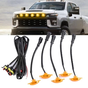4PCS Front Grille LED Lights Amber Running Lamps For Dodge Ram 1500 2500 3500 - Foto 1 di 12