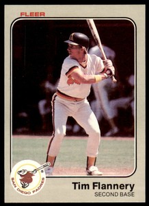 1983 Fleer Tim Flannery .  San Diego Padres #359