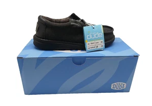Hey Dude Wally Youth Basic Black Slip-On Shoes Kids TD11 | Lightweight - Picture 1 of 5