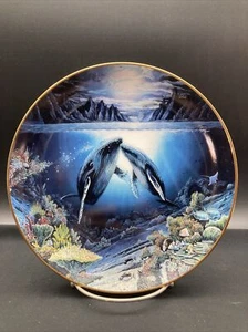 Plato de coleccionista Moonlit Moment Underwater Paradise Danbury como nuevo ~ - Imagen 1 de 6