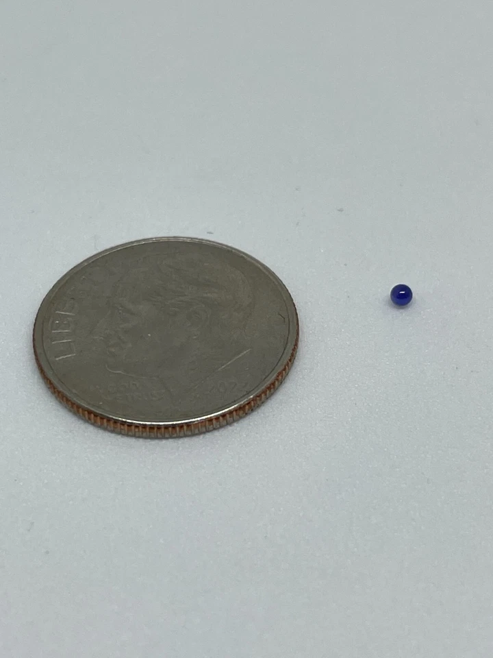 Blue Synthetic Sapphire Ball 1.5mm, Sphere, Corundum, Bearing, Lens, Synthetic - Image 1 of 1