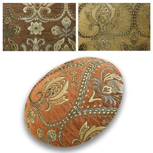 Flat Round Shape Cover*Damask Chenille Floor Seat Chair Cushion Case Custom*Wk3 - Picture 1 of 12