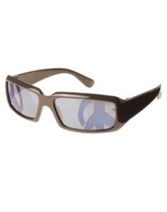 GYMBOREE HALF PIPE HERO BROWN PEACE SIGN MIRRORED SUNGLASSES 0 2 3 4 5 NWT - Picture 1 of 1
