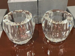 Neiman Marcus Crystal Collection Candle Holders Set of Two - Picture 1 of 18