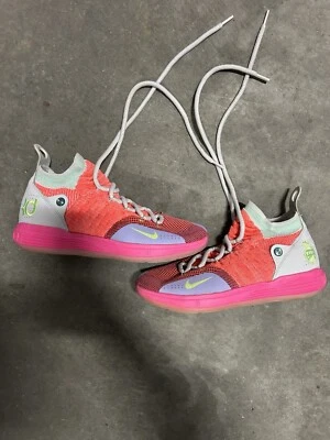 Nike KD 11 GS Zapatos Jóvenes Niños 7Y Rosa Caliente Puñetazo Lima Con Cordones Tenis de Baloncesto Foto 1 de 4