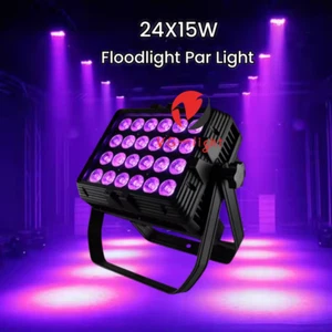 Outdoor Square Led Stage Lights 24x15w Rgbwa Uv 6in1 Waterproof Led Par Light - Picture 1 of 15