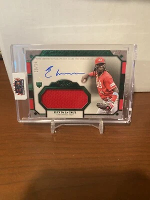 2024 Topps Tier One ELLY De La CRUZ RC Autographed Tier One Relic GREEN FOIL/15 - Image 1 of 2