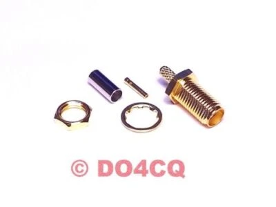 SMA Crimp Einbaubuchse (Teflon) für RG174 & RG316 ( J03G )