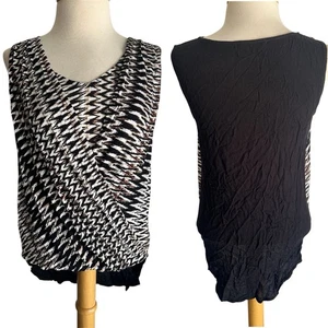 ELLA MOSS (SAMPLE) Women's Crossover Wrap Drape Front Top Blouse Size Medium - Picture 1 of 8