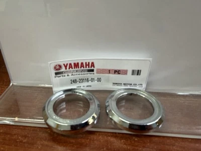 NUEVO NOS Fábrica Yamaha Parte # 248-23116-01-00 (2) Anillos de ajuste de horquilla delantera AT CT DT Foto 1 de 2