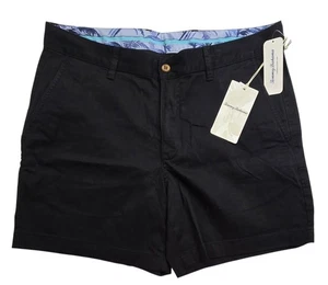 Tommy Bahama Shorts Mens 33 X 6 Boracay Black Chino Preppy Casual - Picture 1 of 7