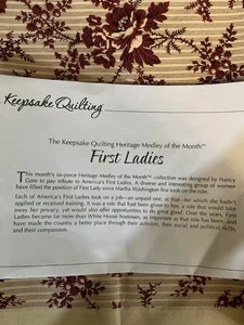 Keepsake Quilting Heritage Melody Of The Month From 2012. First Ladies 6 FQ - Picture 1 of 4