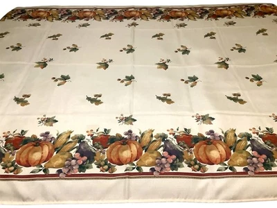 Jubilee Fall Autumn Harvest Printed Tablecloth Thanksgiving Benson Mills 60"X84" - Image 1 of 4