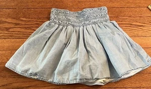 Girls J Crew crewcuts Pull On Light Blue Denim Skirt Size XL - Picture 1 of 7
