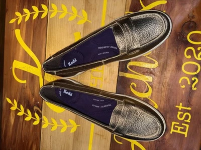 Keds Springy Step Ahh Arches silver metallic penny loafer slip-on shoes Size 9 - Image 1 of 4